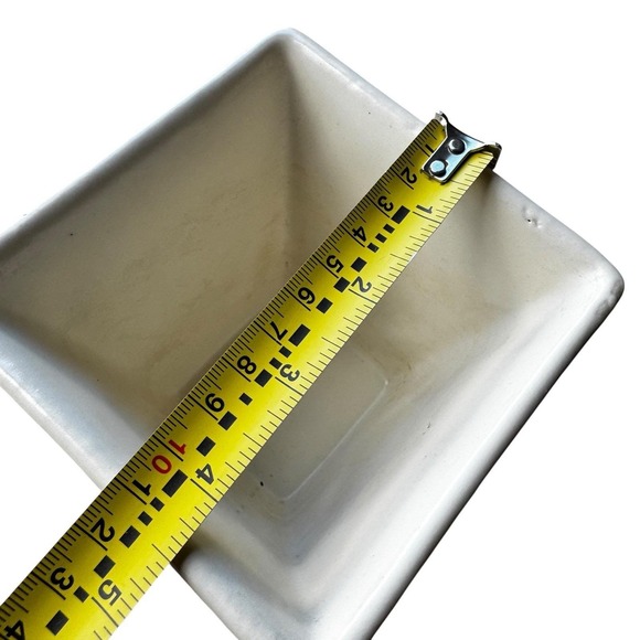 Hull USA‎ 4" Square White Ceramic Pottery Planter  A3 - Picture 7 of 8